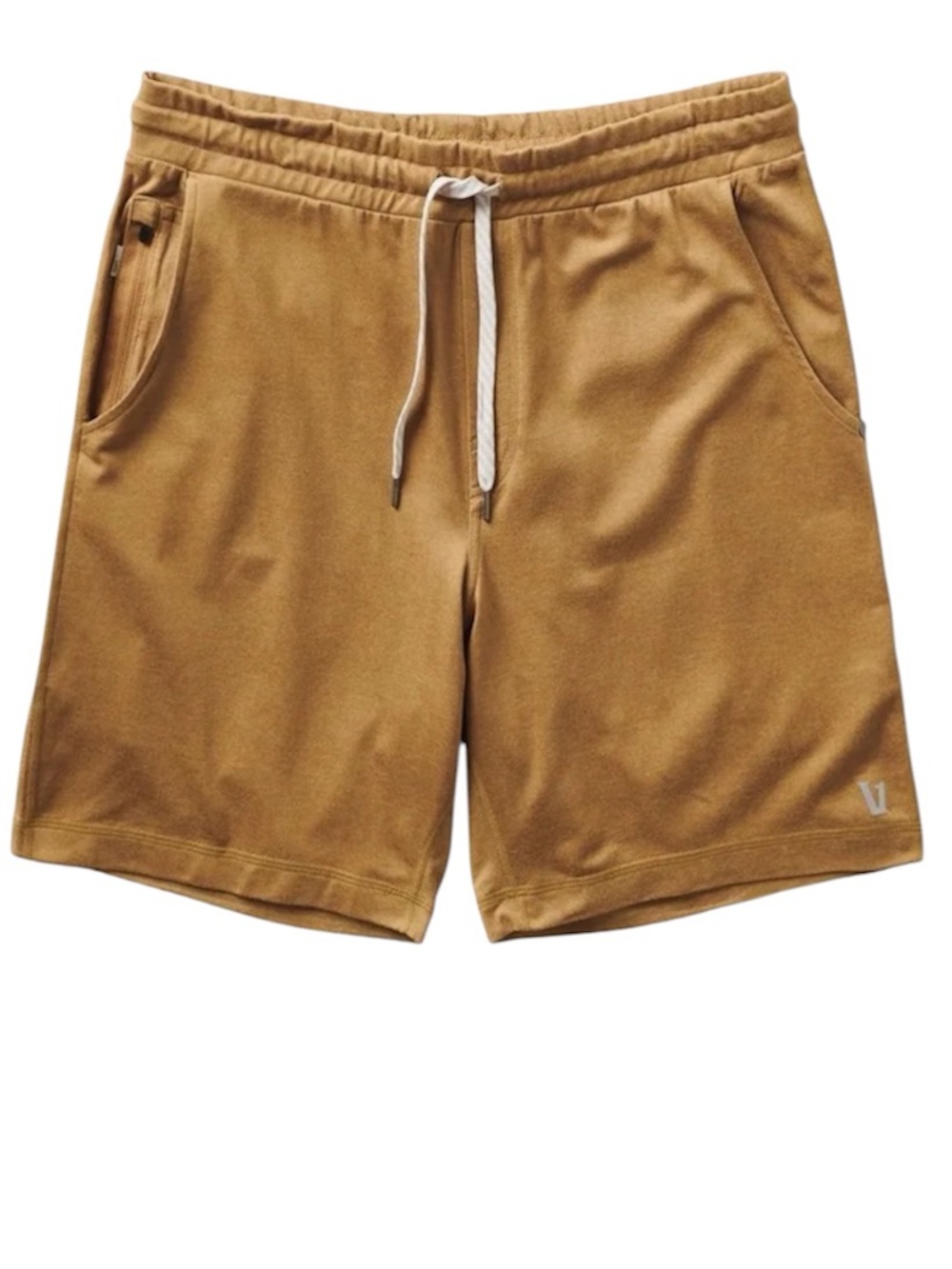 Vuori Ponto Men's Casual Drawstring Shorts in mustard color M